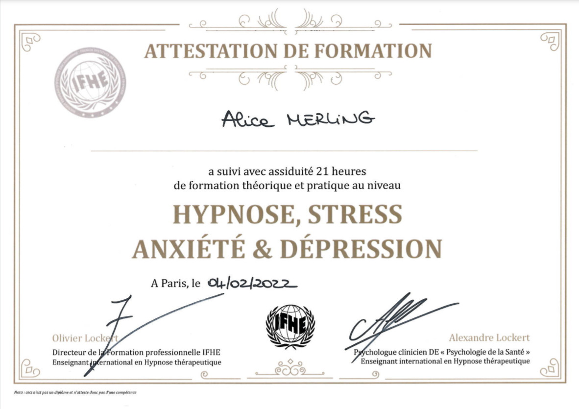Diplome Stress et Anxiété